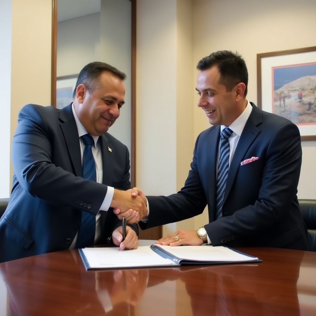 Firma de convenio con YPFB